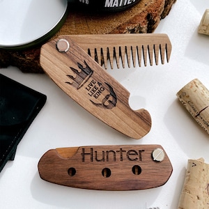 Custom Engraved Beard Comb, Gift for Groomsmen, Creative Personalized Gifts, Groomsmen Gifts Personalized, Unique Gift, Groomsmen Comb