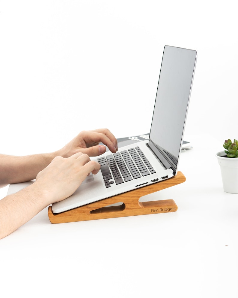 Wooden Laptop Stand Macbook Pro 13 Stand Macbook Air Laptop Etsy