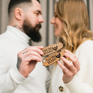 Anniversary Gift for Him, Comb for Boyfriend, Personalized Wooden Comb, Folding Comb, Custom Mustache Comb, Beard Man Comb, Engraved Comb image 2