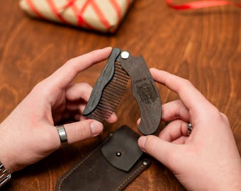 Love is beard comb, Personalized gifts for him, Custom text comb, Wooden comb, Beard comb, Anniversary gifts for boyfriend, Valentine's Day