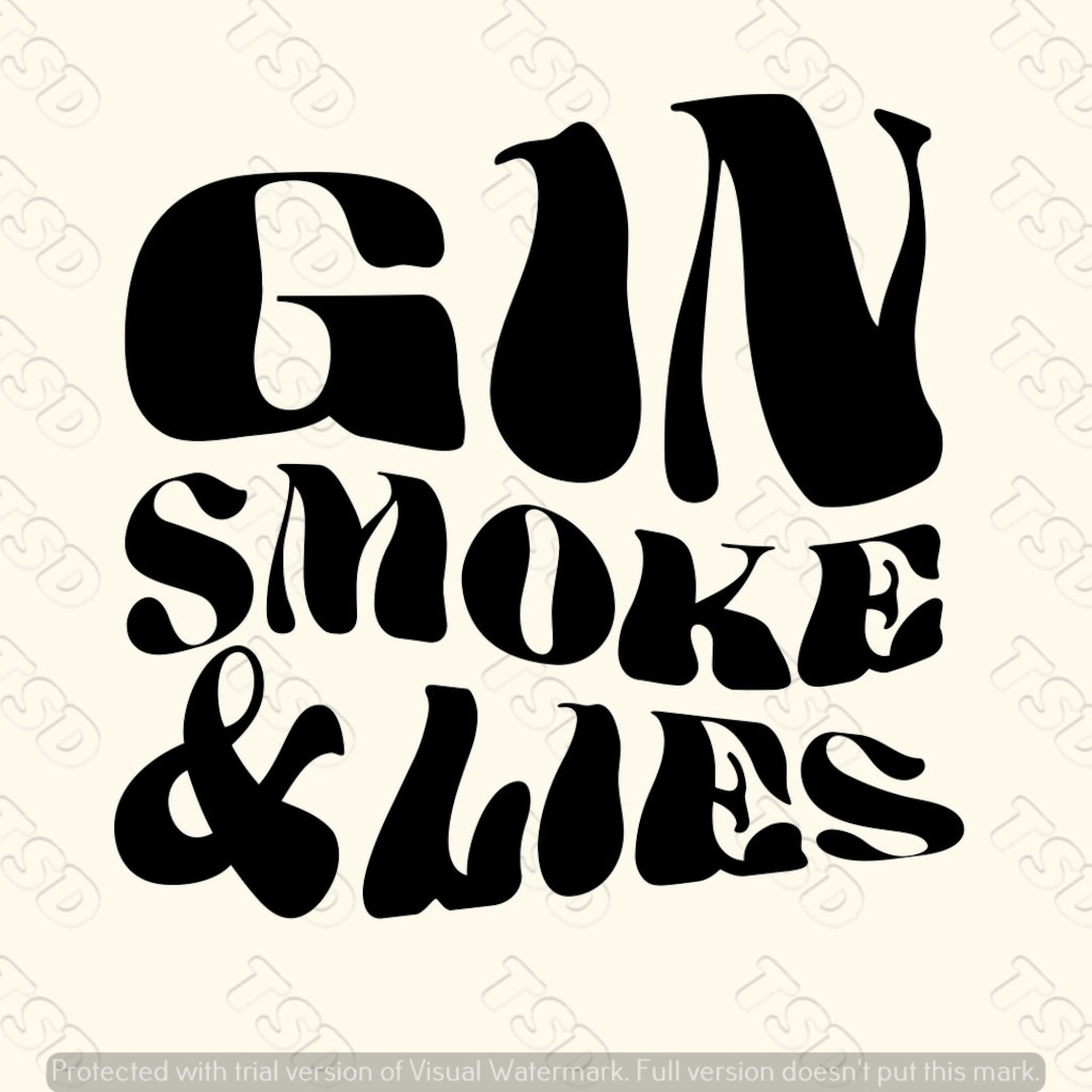 Gin Smoke & Lies Digital Art Etsy