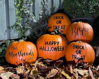 Halloween Pumpkin Decal Stickers , Pumpkin Decoration, Treat or Trick, Boo!, Happy Halloween, Vinyl Decal, vinyl sticker, pumpkin sticker
