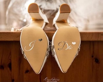I Do wedding shoe vinyl ,something blue