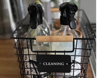 2 hole Loop  Basket Tags, Hole Basket Tags | Box Tag Labels | Gift Tags | Vinyl Tags to Organise Your Home, Cupboard, loop tag