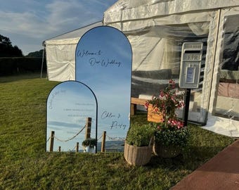 Welcome to our wedding selfie mirror vinyl sticker, Personalised Names, Selfie Mirror, Guest Photos/Pictures, Vinyl  DIY Wedding Sign