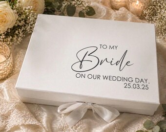 Wedding gift box bride/groom decal