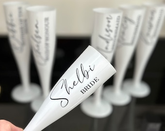 Personalised Wedding Glass Decal | Custom Name Vinyl Sticker (Decal Only)| Cold cup sticker | Name sticker