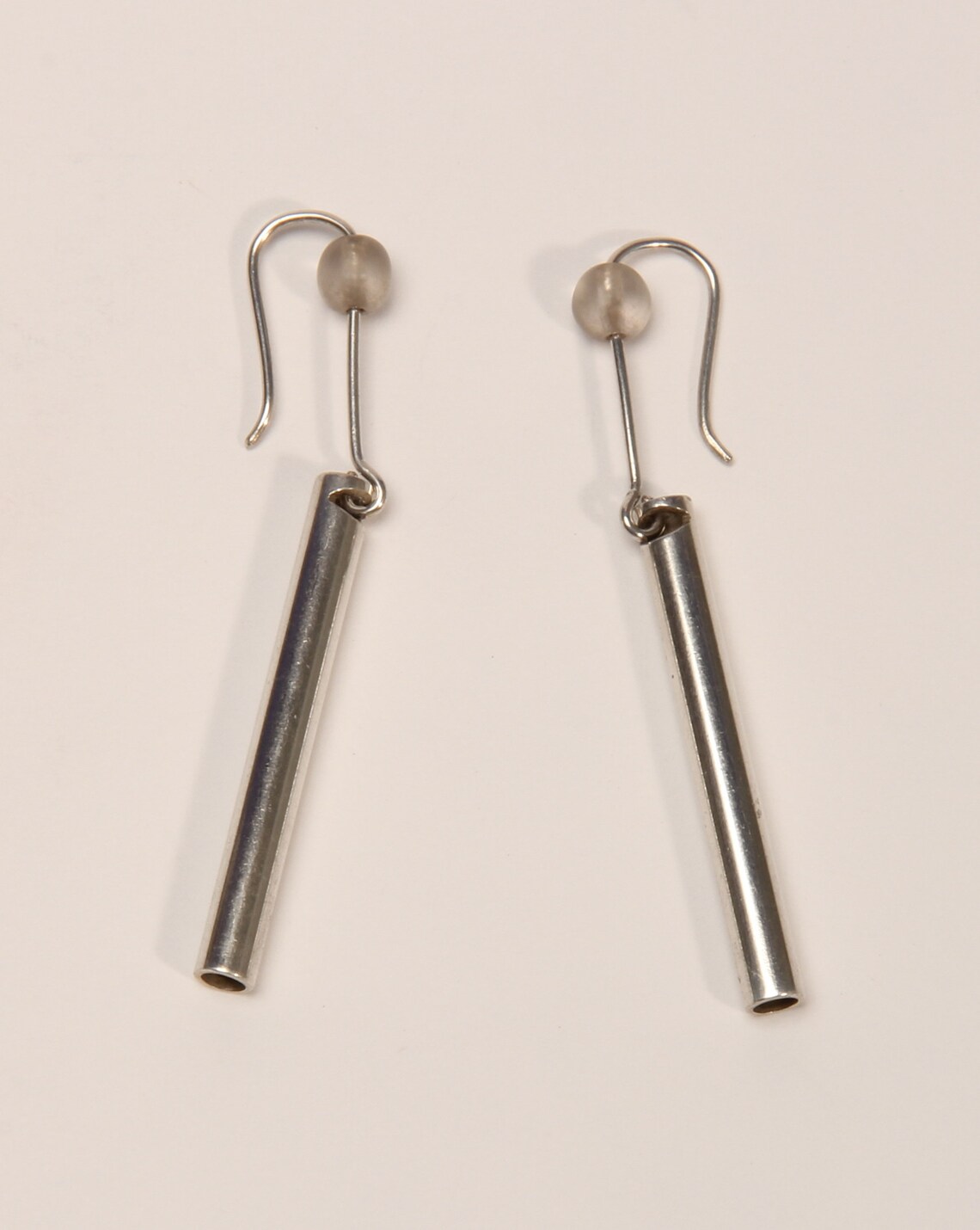 E36 Earrings of Stainless Steel Rods Beneath Silver Hooks for Etsy
