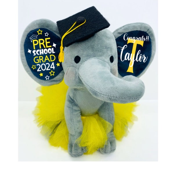 Preschool Grad Gift,Preschool Grad Keepsake,Keepsake Elephant, Graduation Gift, Personalized Keepsake, Preschool Graduate, Pre-K Grad Gift