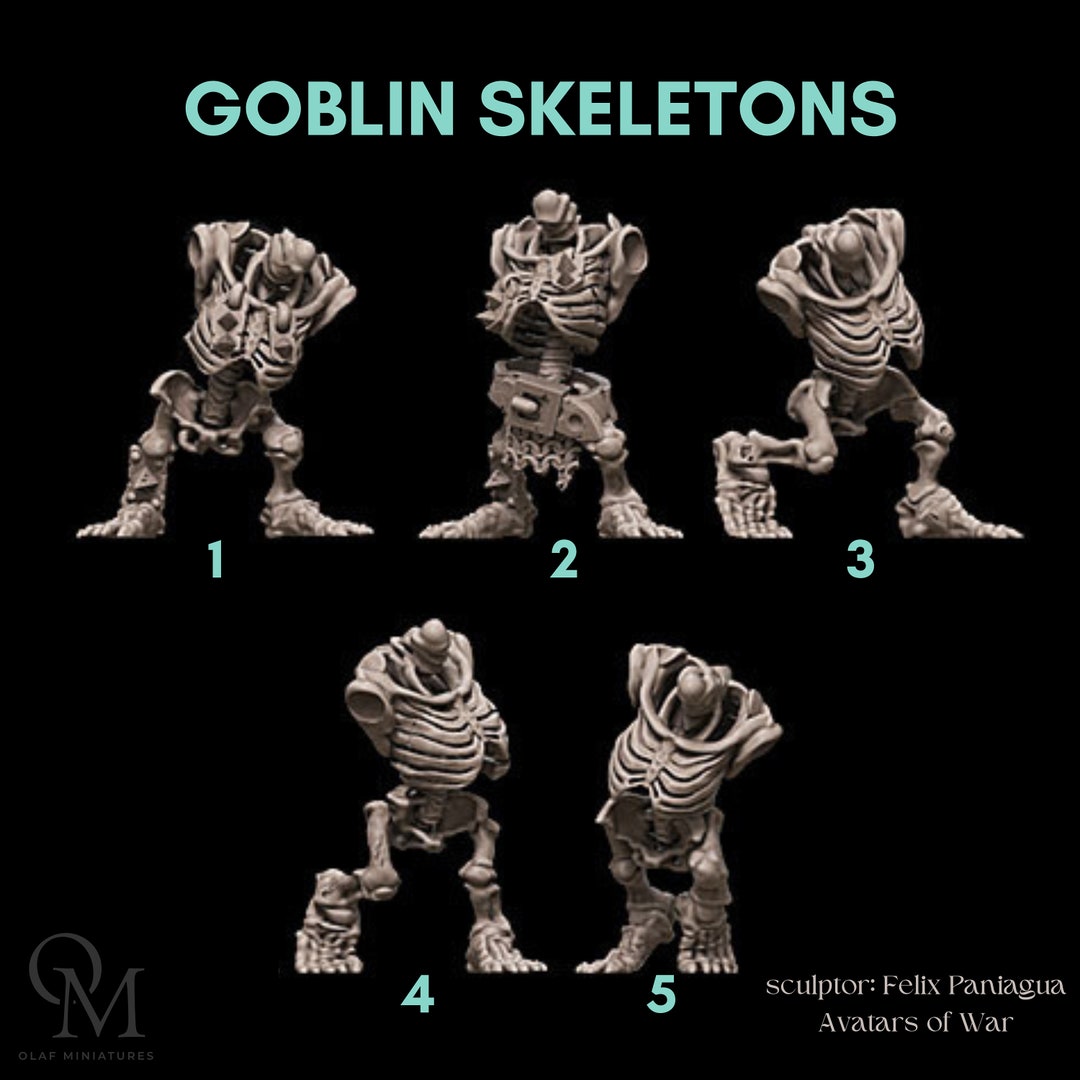 Goblin Skeletons 5 Patterns With Parts Remaining Armor Etsy