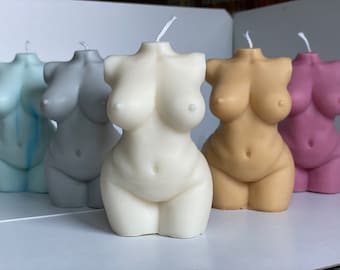 Scented Female Torso Candles/Plus Size Candle/Body Positivity/Aesthetic Candles/Home decor/Plump Nude Woman Candle/Curvy Candles