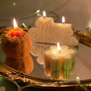 Cozy & Warm Scented Winter Candles |Christmas Aesthetic Home Decor | Snowflake | Orange | Holiday Mood | New Year Spirit