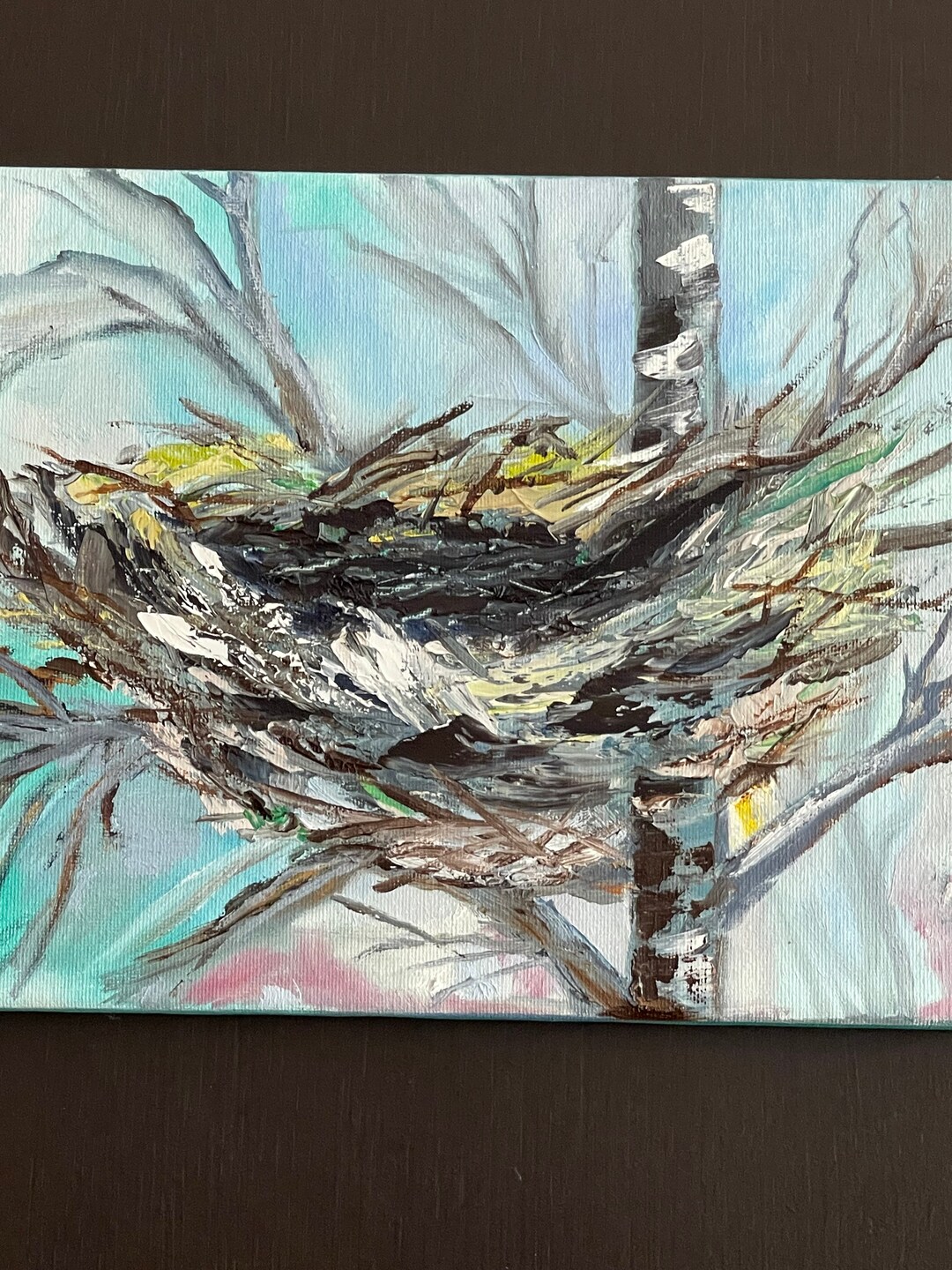 Bird's Nest Original Oil Painting - Etsy