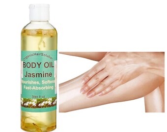 Biologische haaroplossing - voedende lichaamsolie voor alle doeleinden Veganistische huidmoisturizer, huidverzachter, massage-vochtinbrengende crème - alle huidtypes (jasmijn)