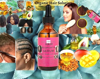 Hair Regrowth Serum-with Peppermint-Avocado-Castor oil For Stronger, Thicker Hair-for Split Ends &Dry Scalp- for Hair Growth Dandruff (2oz)