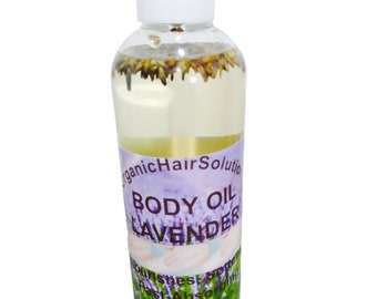 Voedende lichaamsolie - met lavendelgeur, veganistische huidbevochtiger, massage, natuurlijke plantaardige olie, hydrateert je huid - alle huidtypes
