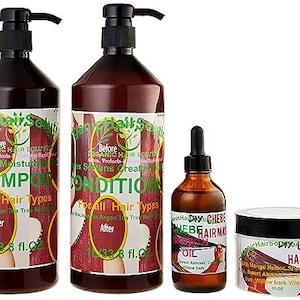 Organic Hair Solution-CHEBE Hair Growth Set-With mint rosemary castor tea tree for Scalp & Hair Strengthening-For Stronger Thicker Hair