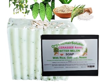 Soluzione biologica per capelli-Assossi OR Melone amaro/ SAPONE Cerasee con Riso-Avena -Neem- Zenzero e Prezzemolo