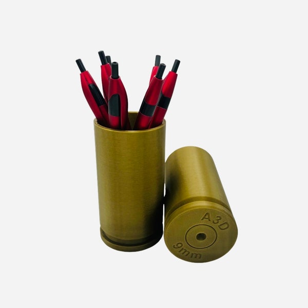 9mm Shell Casing Pen Holder - Scale Replica