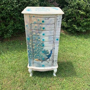 Painted cheap jewelry armoire
