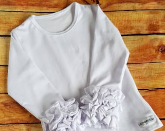 Custom Year of The Tiger Cotton Girl Toddler Long Sleeve Ruffle Shirt Top Custom Year of The Tiger Cotton Girl Toddler Long Sleeve Ruffle Shirt Top