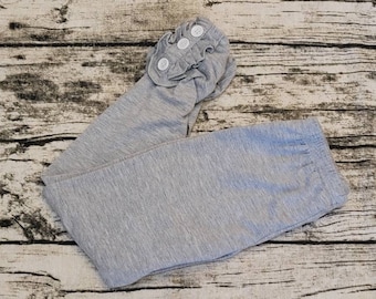 Grey Leggings Little Girl, Baby And Toddler Soft Cotton Gray Button Ruffle Leggings Layering Pants