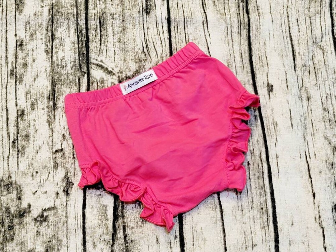 Hot Pink Ruffle Baby Bloomer: Cotton Diaper Cover (3 Mos) - Etsy