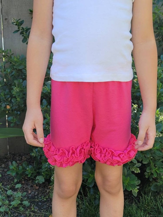 Ruffle Shorts Fuchsia Hot Pink Little 