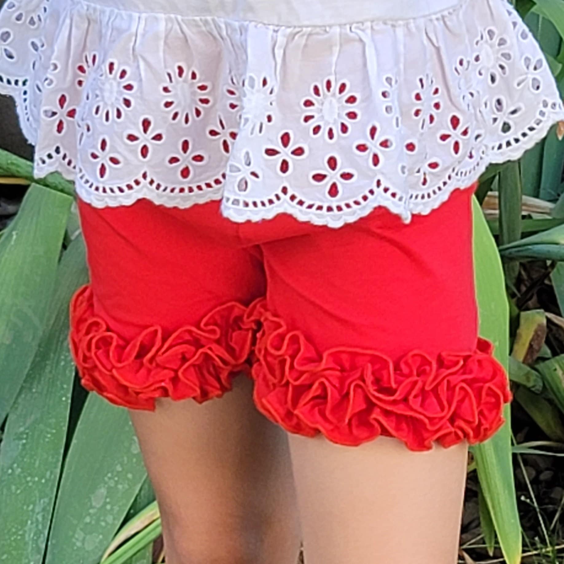 Baby girl red best sale shorts