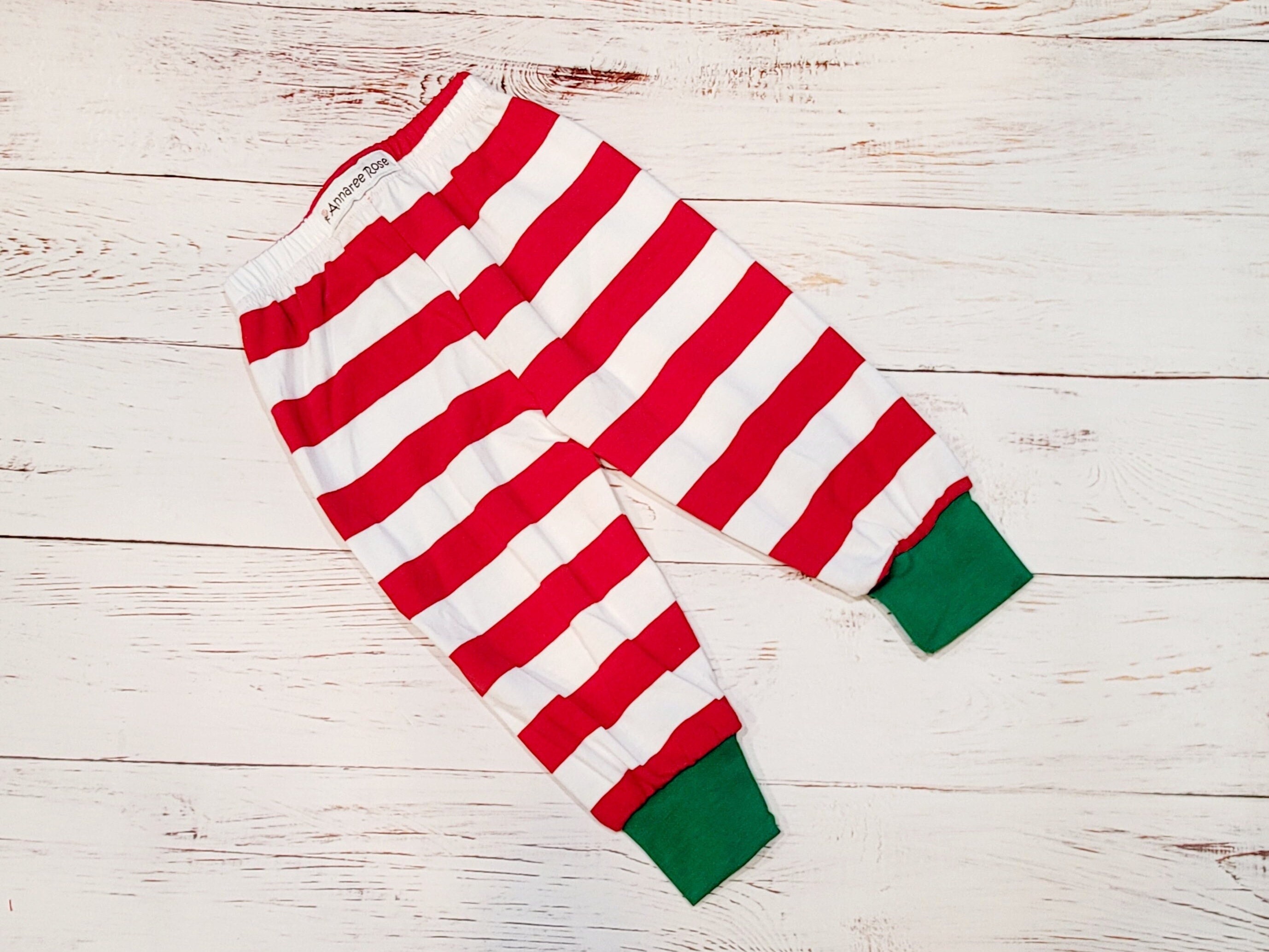 Baby Red and White Stripe Leggings 