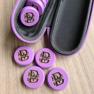Custom Engraved Crokinole Discs with Hard Carry Case