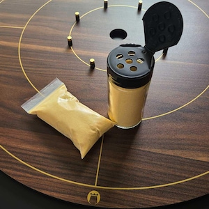 Gliss Shuffleboard Powder for Crokinole, Glass Shaker Bottle or Refill