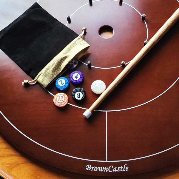 Billard Crokinole, « Huit disques de crokinole »