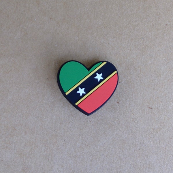 St Kitts flag shoes charm, st kitts and nevis, ready to ship, st kitts flag, for any occasion, gift for kittitians