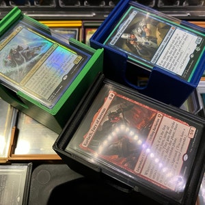 Custom Set of 3D Printed 100-Card Deck Box Fits in Stanley, DeWalt or Rigid 10-Compartment or Craftsman 12-Compartment Parts Organizers