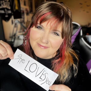 She Loves You Sticker: Emo Goth Rock Band Inspired Decal
