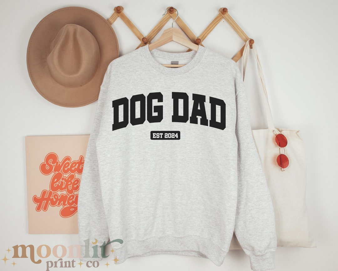 Custom Dog Dad Sweatshirt Personalized Dog Dad Sweater Custom Dog
