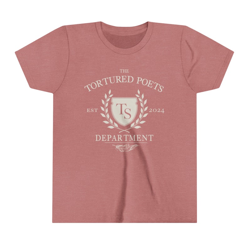 The Tortured Poets Department Shirt YOUTH Tee, TSwift New Album Shirt, Alls Fair in Love and Poetry, Swiftie Shirt, Little Swiftie TTPD Heather Mauve