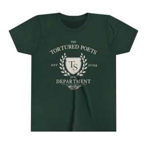 The Tortured Poets Department Shirt YOUTH Tee, TSwift New Album Shirt, Alls Fair in Love and Poetry, Swiftie Shirt, Little Swiftie TTPD Forest