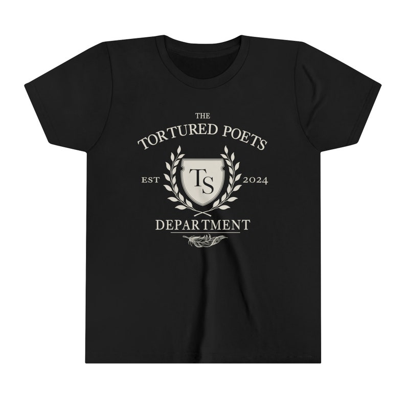 The Tortured Poets Department Shirt YOUTH Tee, TSwift New Album Shirt, Alls Fair in Love and Poetry, Swiftie Shirt, Little Swiftie TTPD Black