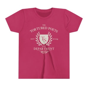 The Tortured Poets Department Shirt YOUTH Tee, TSwift New Album Shirt, Alls Fair in Love and Poetry, Swiftie Shirt, Little Swiftie TTPD Berry