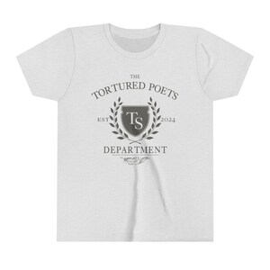 The Tortured Poets Department Shirt YOUTH Tee, TSwift New Album Shirt, Alls Fair in Love and Poetry, Swiftie Shirt, Little Swiftie TTPD Ash