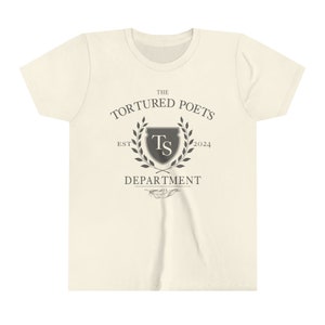 The Tortured Poets Department Shirt YOUTH Tee, TSwift New Album Shirt, Alls Fair in Love and Poetry, Swiftie Shirt, Little Swiftie TTPD Natural