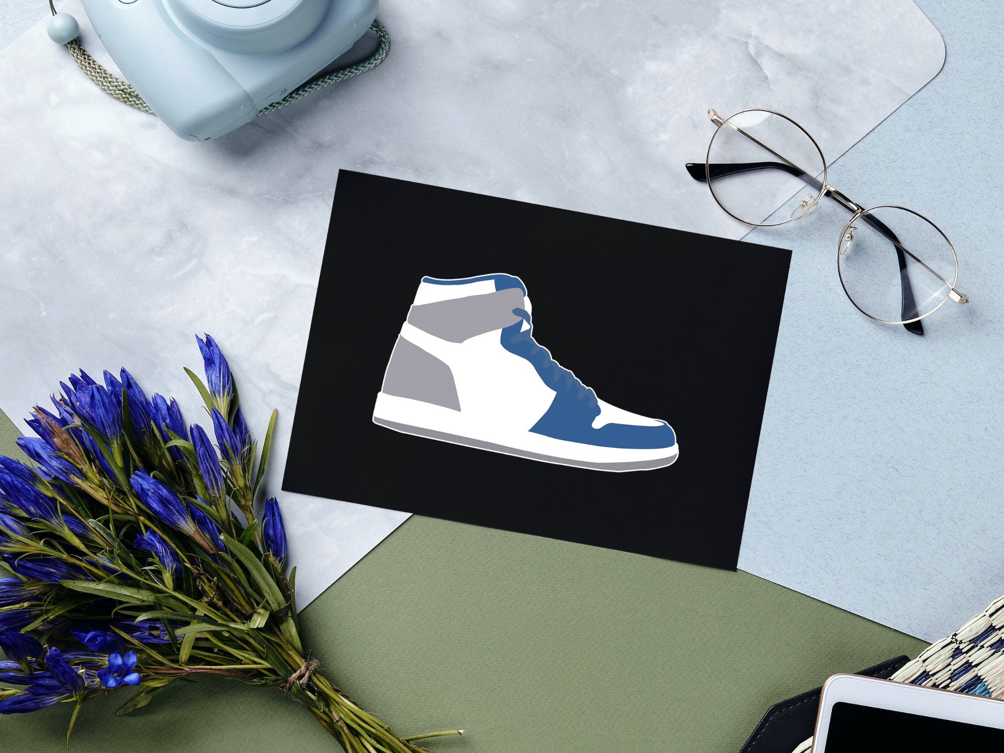 jordan 1 blue mixed texture