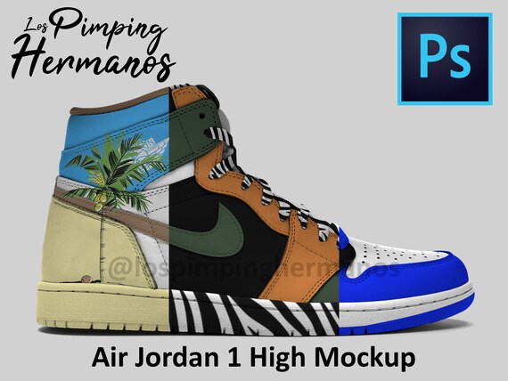 Air Jordan 1 High Mockup Photoshop instant Download | Etsy