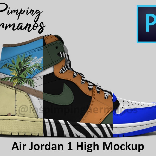 Air Jordan 1 High mockup Photoshop (instant download)