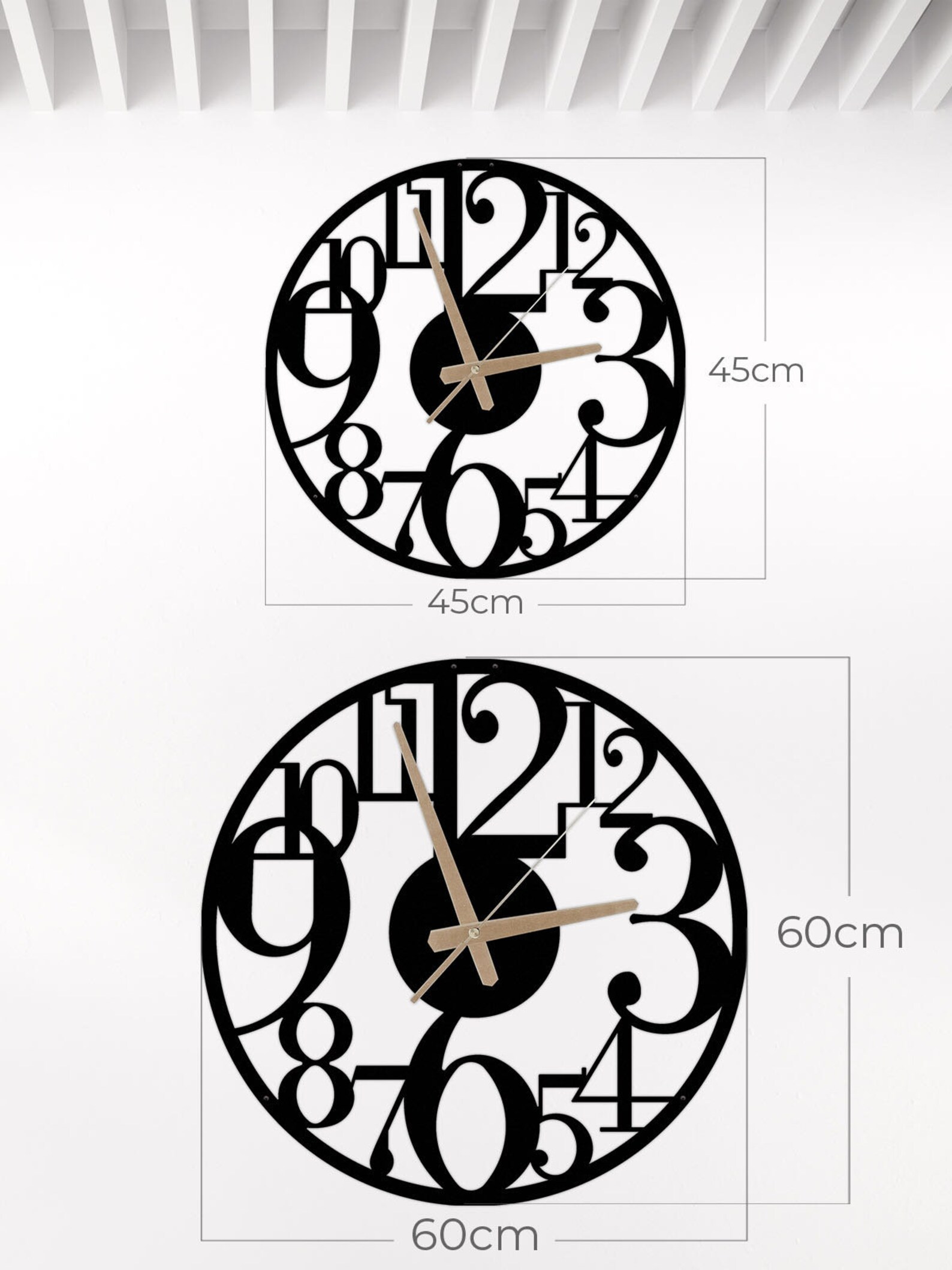 Decorative Latin Digit Wall Clock Etsy