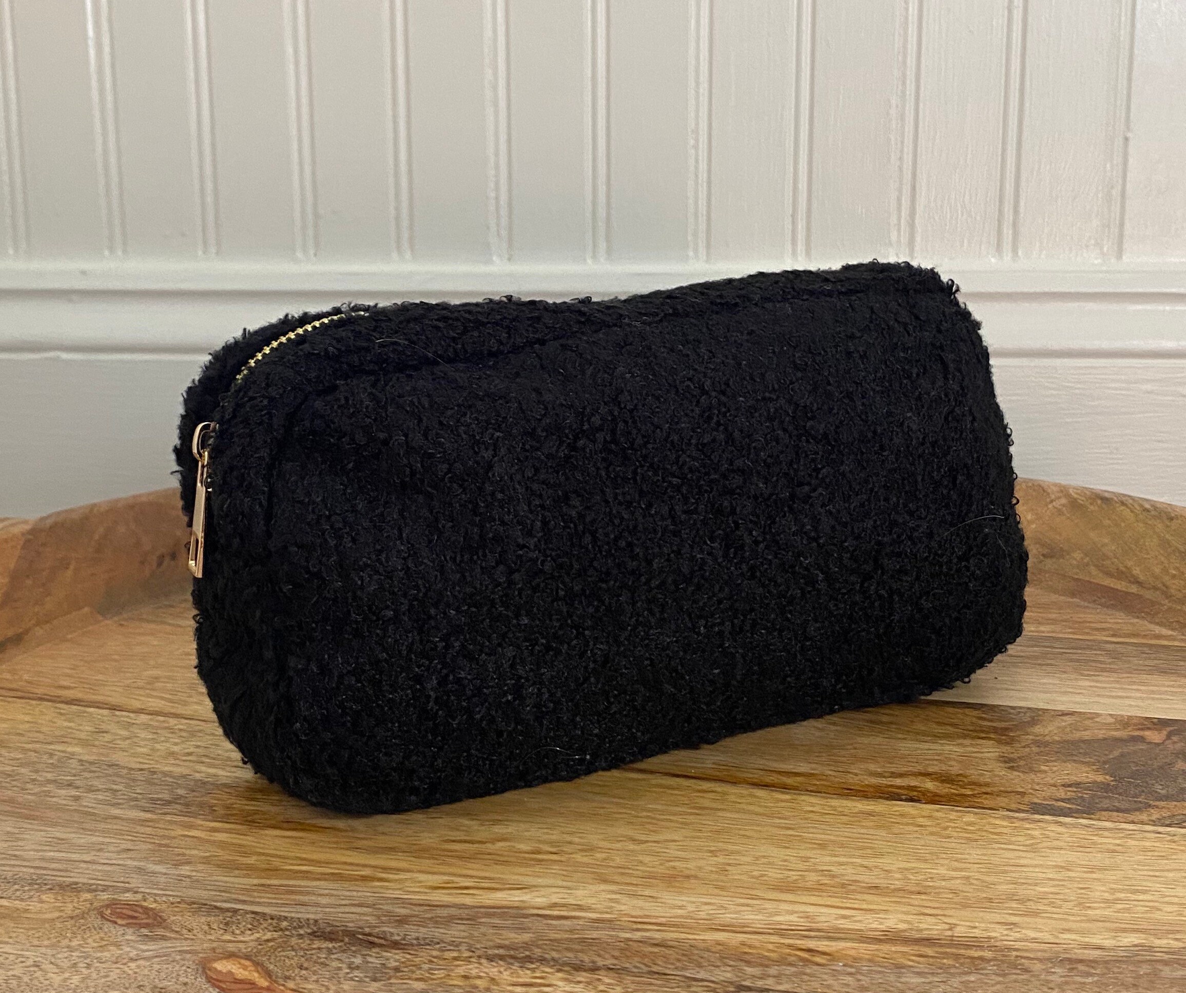 Makeup Bag Sherpa Soft Makeup Bag Fuzzy Cosmetic Bag Teddy Etsy
