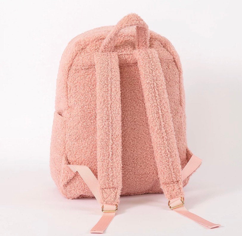 Sherpa Soft Backpack Soft Teddy Backpack Fuzzy Backpack Womens Etsy