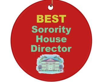 Christmas Sorority House Director Red Ornament